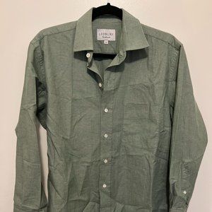 Ledbury Men's Long Sleeve Oxford Button Down, Green 15.5/32